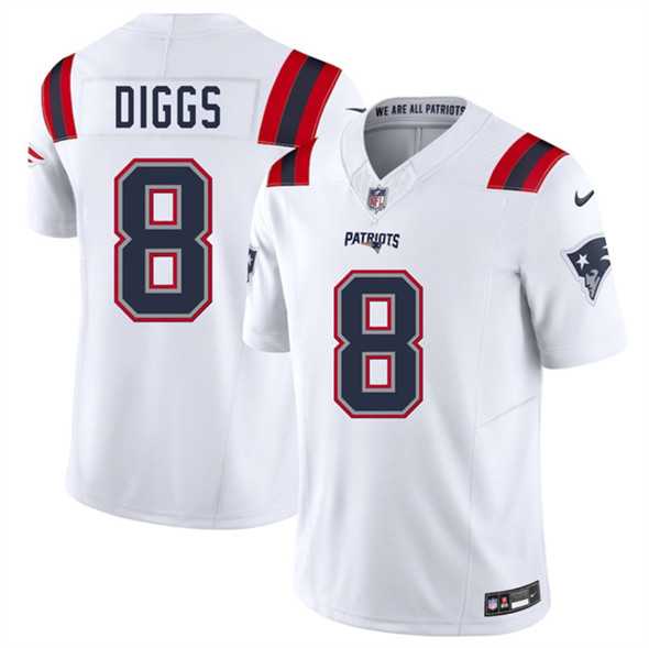 Men & Women & Youth New England Patriots #8 Stefon Diggs White 2025 F.U.S.E. Vapor Limited Stitched Jersey->new york giants->NFL Jersey